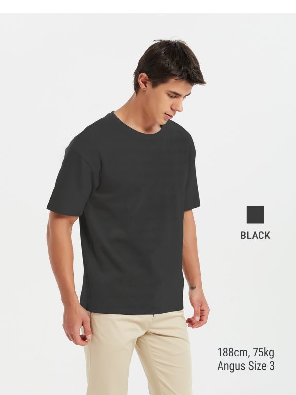 Oversized Twill Knit Tee // Tan - Image 9