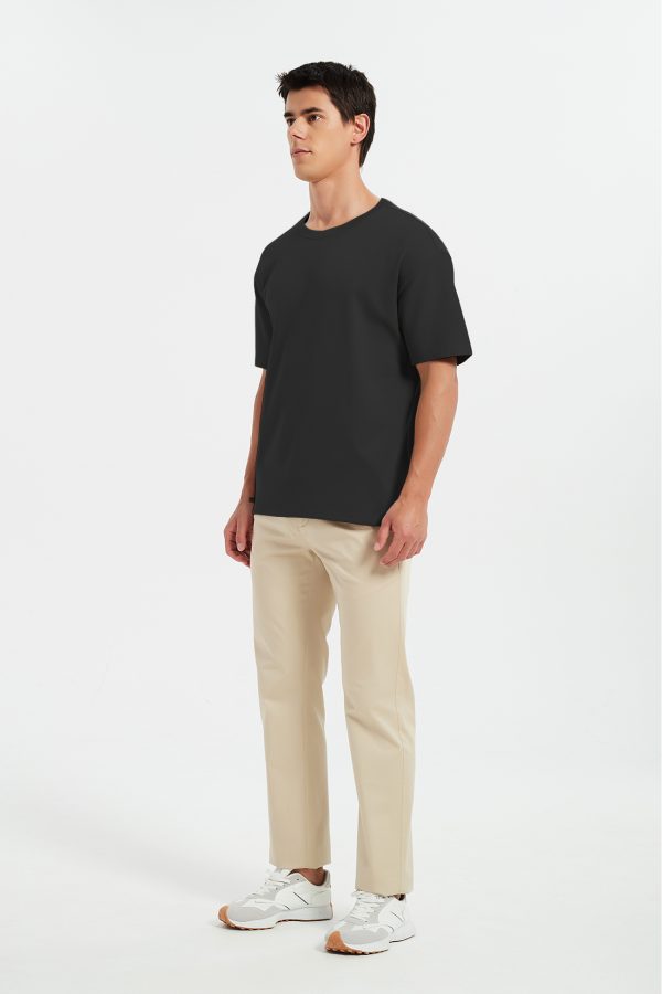 Oversized Twill Knit Tee // Black - Image 2