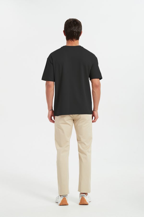 Oversized Twill Knit Tee // Black - Image 3
