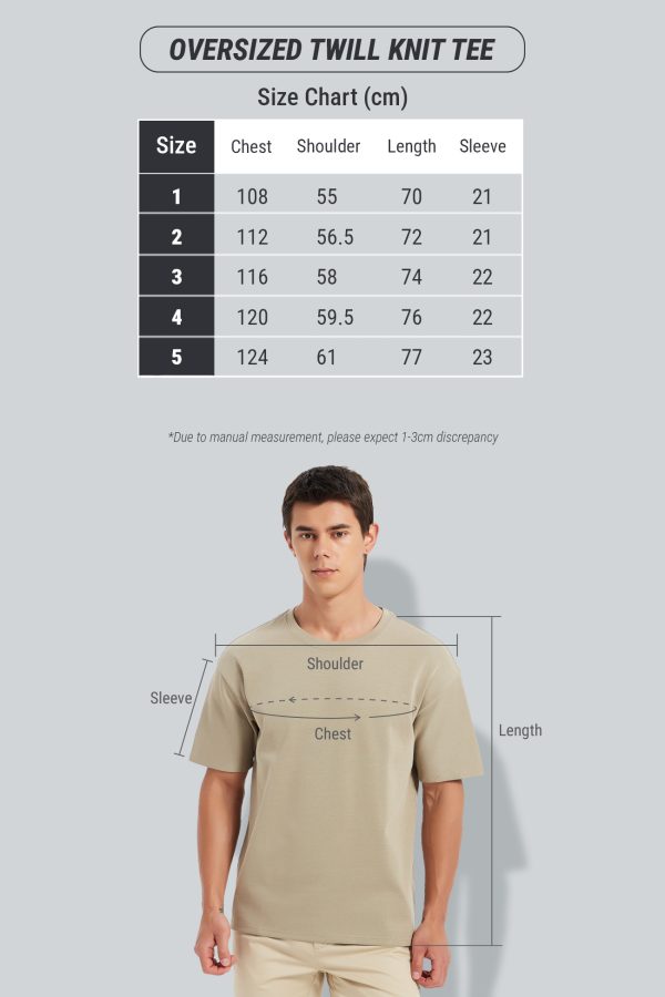 Oversized Twill Knit Tee // Tan - Image 12