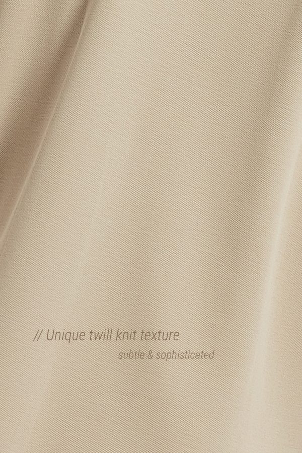 Oversized Twill Knit Tee // Tan - Image 4